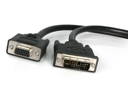 6 Ft. DVI to VGA Analog Flat Panel Display Cable M/F