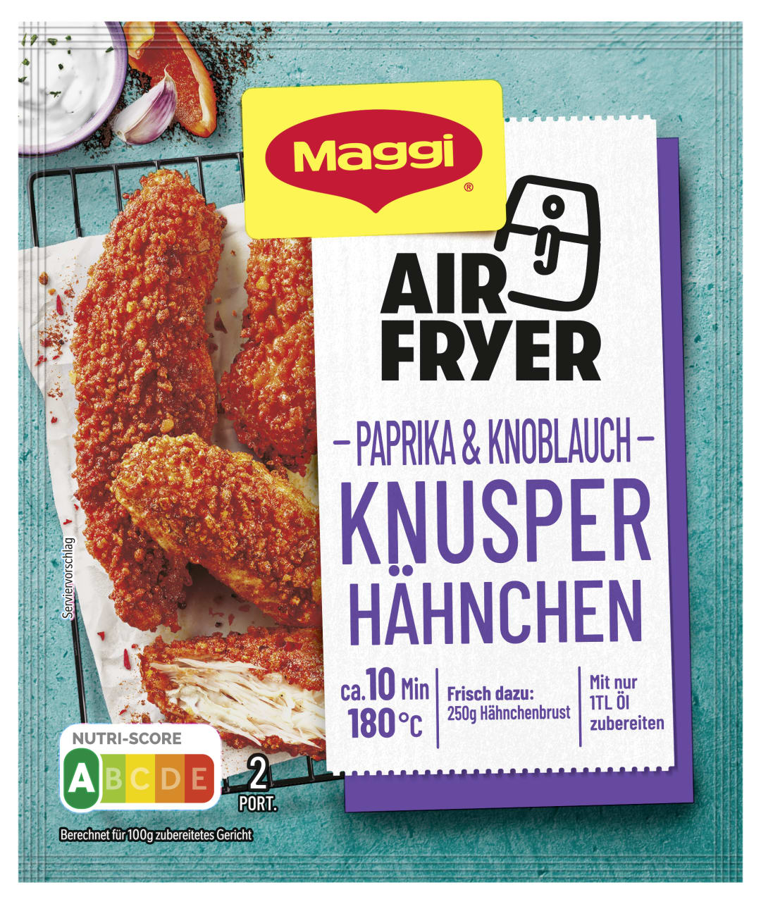 MAGGI FIX Airfryer Knusper Hähnchen Paprika & Knoblauch 39g
