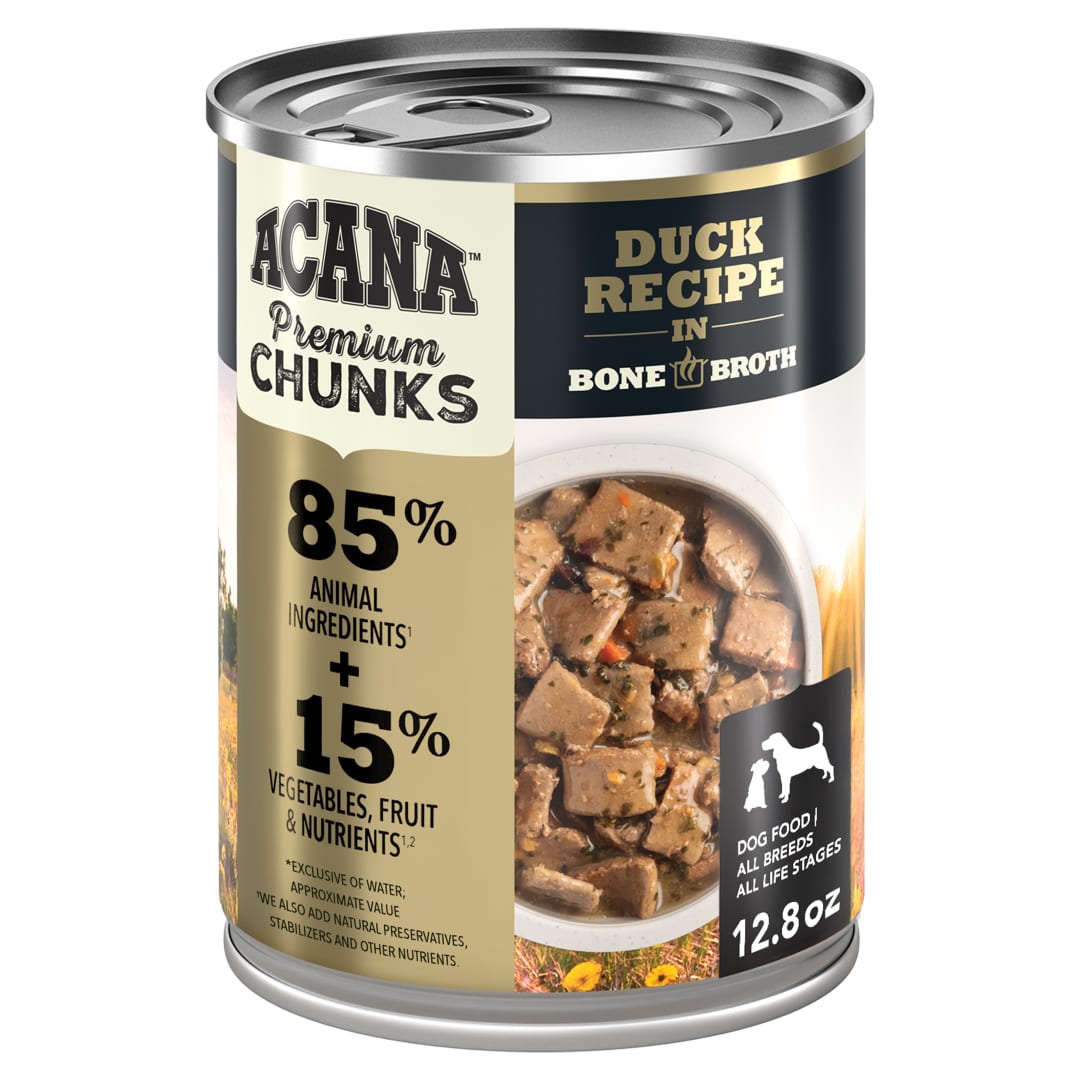 ACANA Premium Chunks in Bone Broth Grain-free Wet Dog Food Duck Recipe