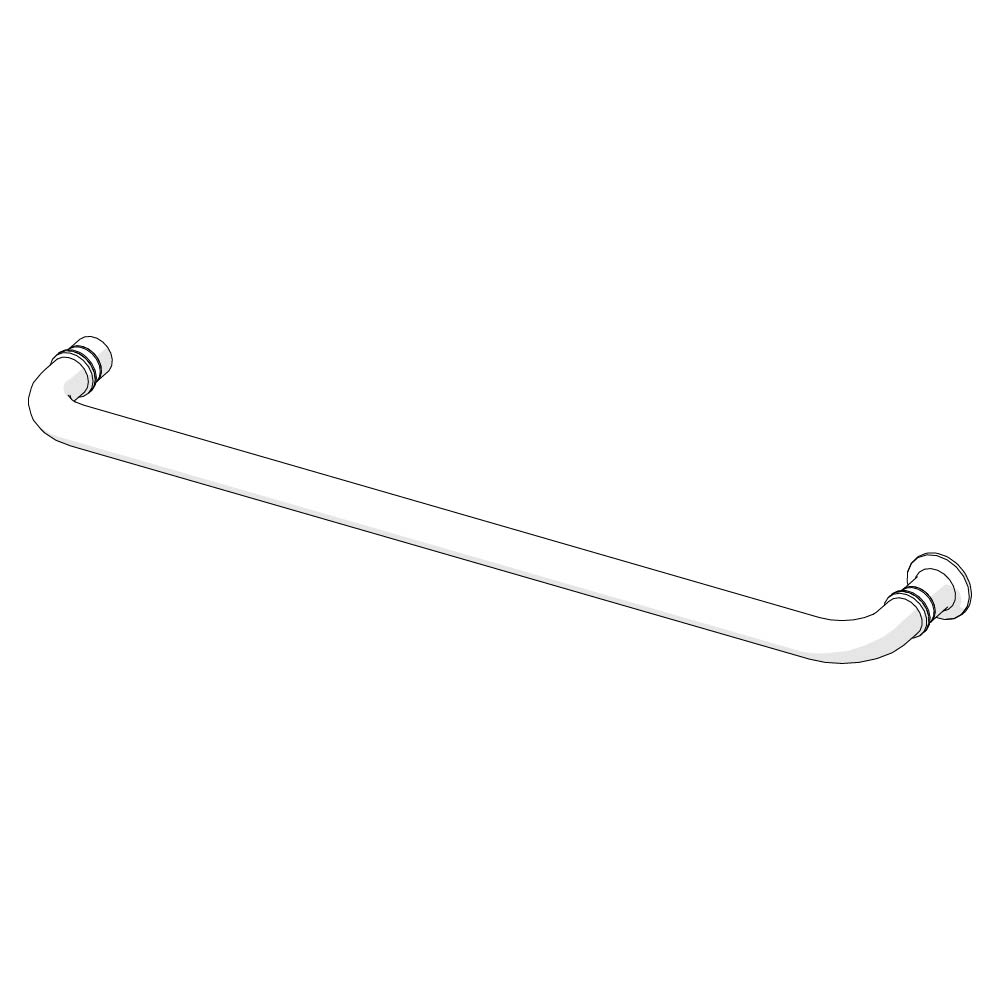 Towel Bar Handle Assembly for 5/16" Thick Glass