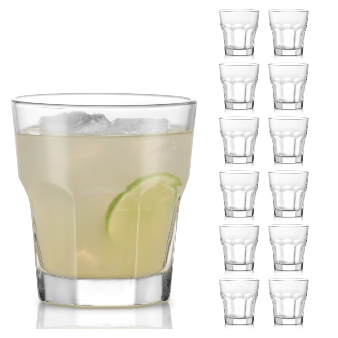 Libbey Gibraltar DuraTuff Double Old Fashioned Rocks Glasses, 12-Ounce, Set of 12