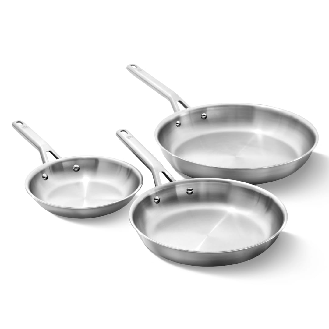 Calphalon Stainless Steel 3-Piece Fry Pan Set