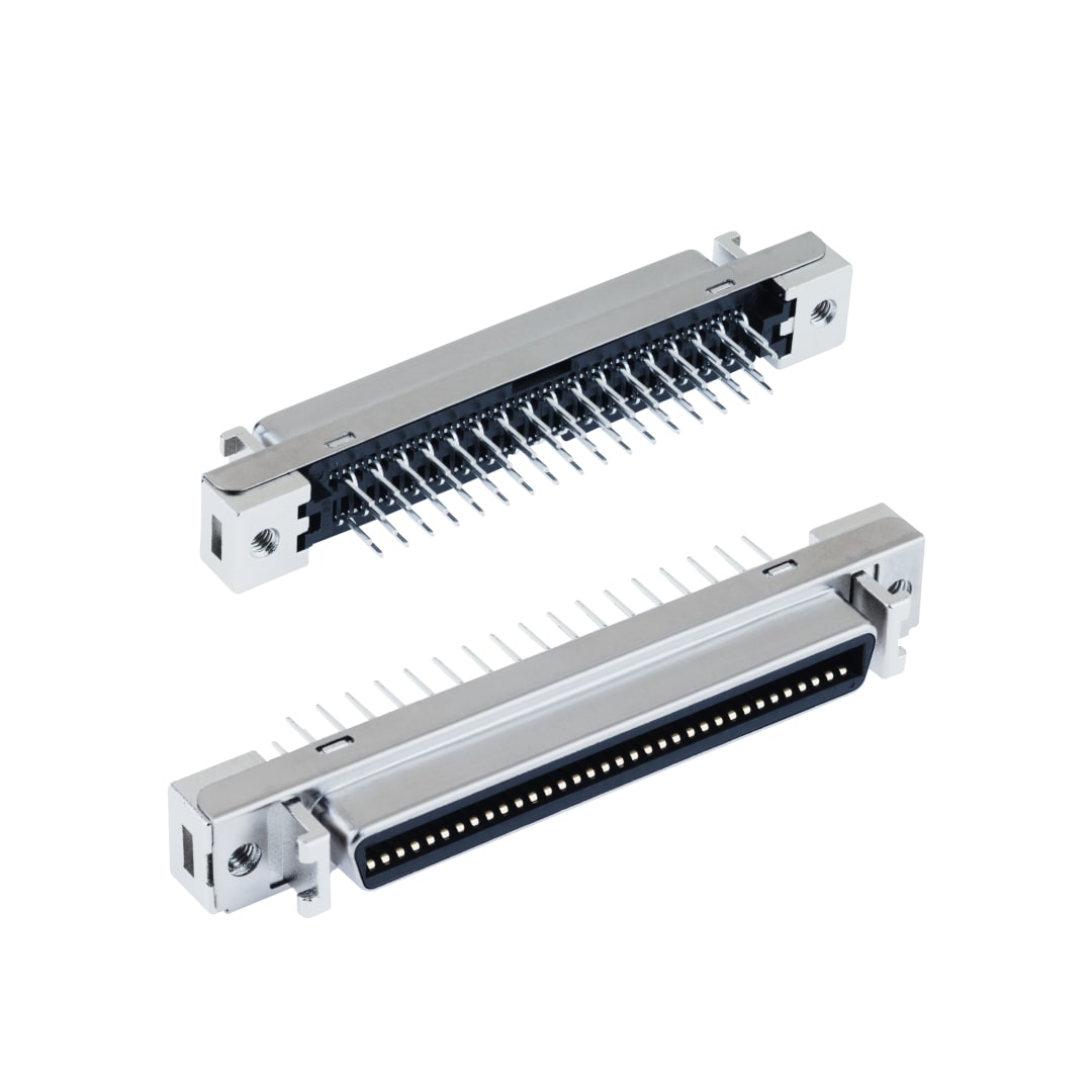 3M™ 10250-6212 PC, Buchsenstecker für die Leiterplattenmontage MDR, 180° gerade, 50-pol, 102 Serie, 1,27 mm, 0,76 µm Au