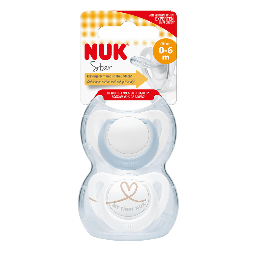 NUK STAR SI SOOTHER SIZE 1 2/BOX