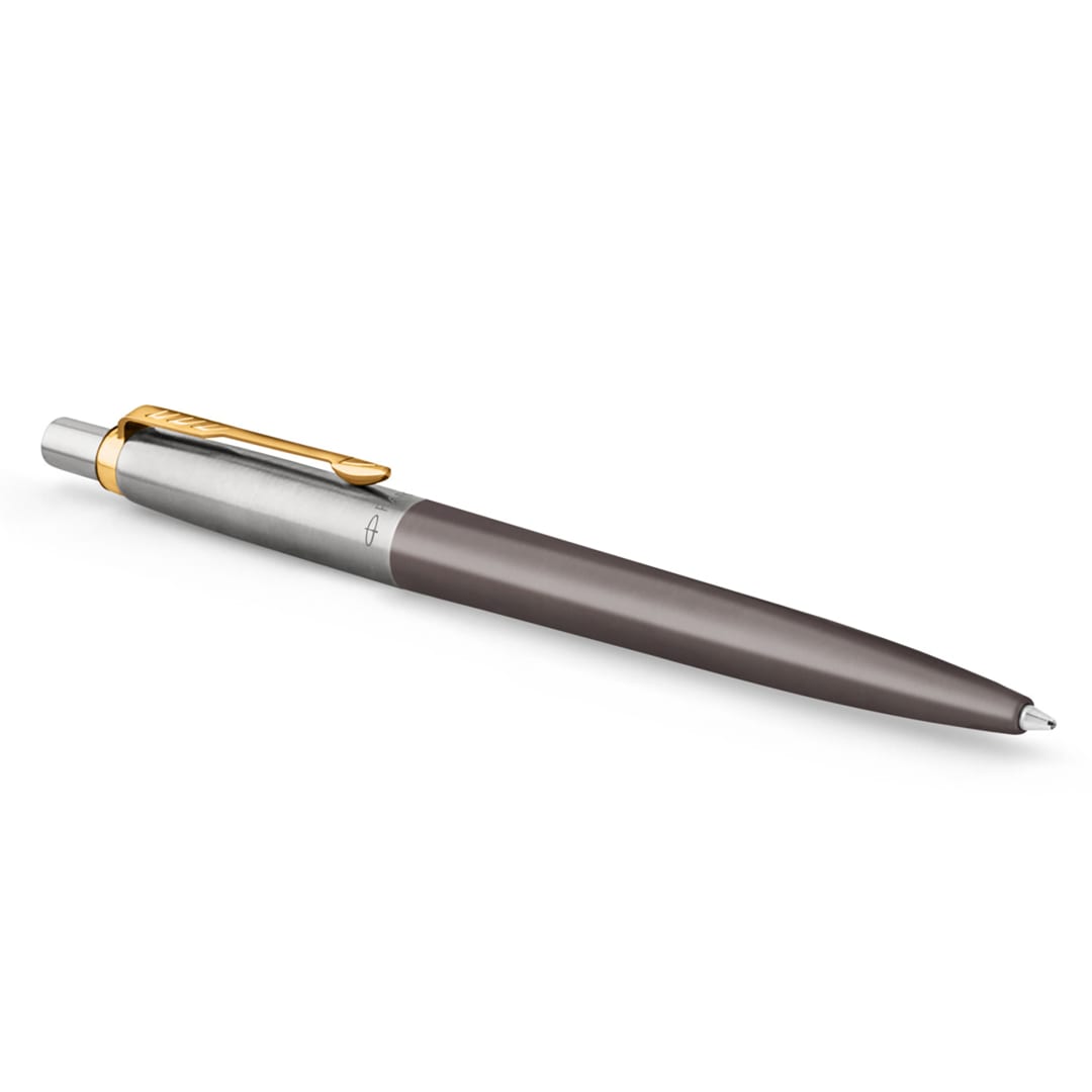 Bolígrafo Parker Jotter | lacado gris con adornos dorados | punta media