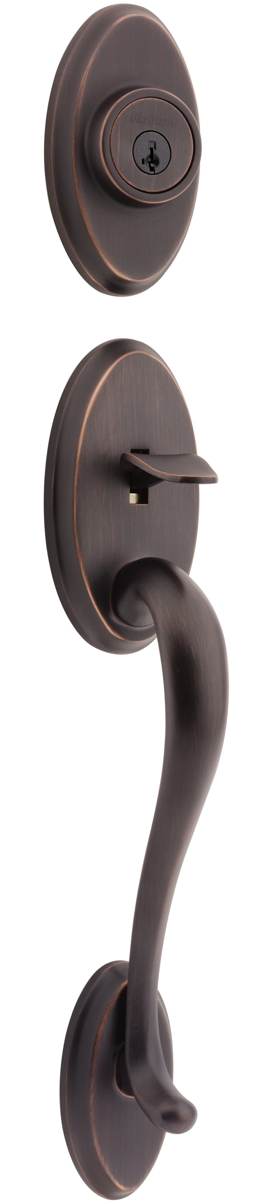 Shelburne Single Cylinder Exterior Only Handleset featuring SmartKey Security™ in Venetian Bronze