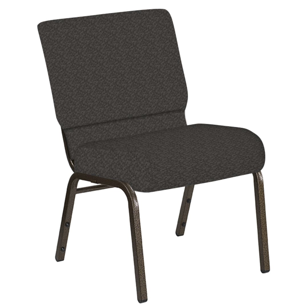 Embroidered 21''W Church Chair in Bonaire Castle Fabric - Gold Vein Frame