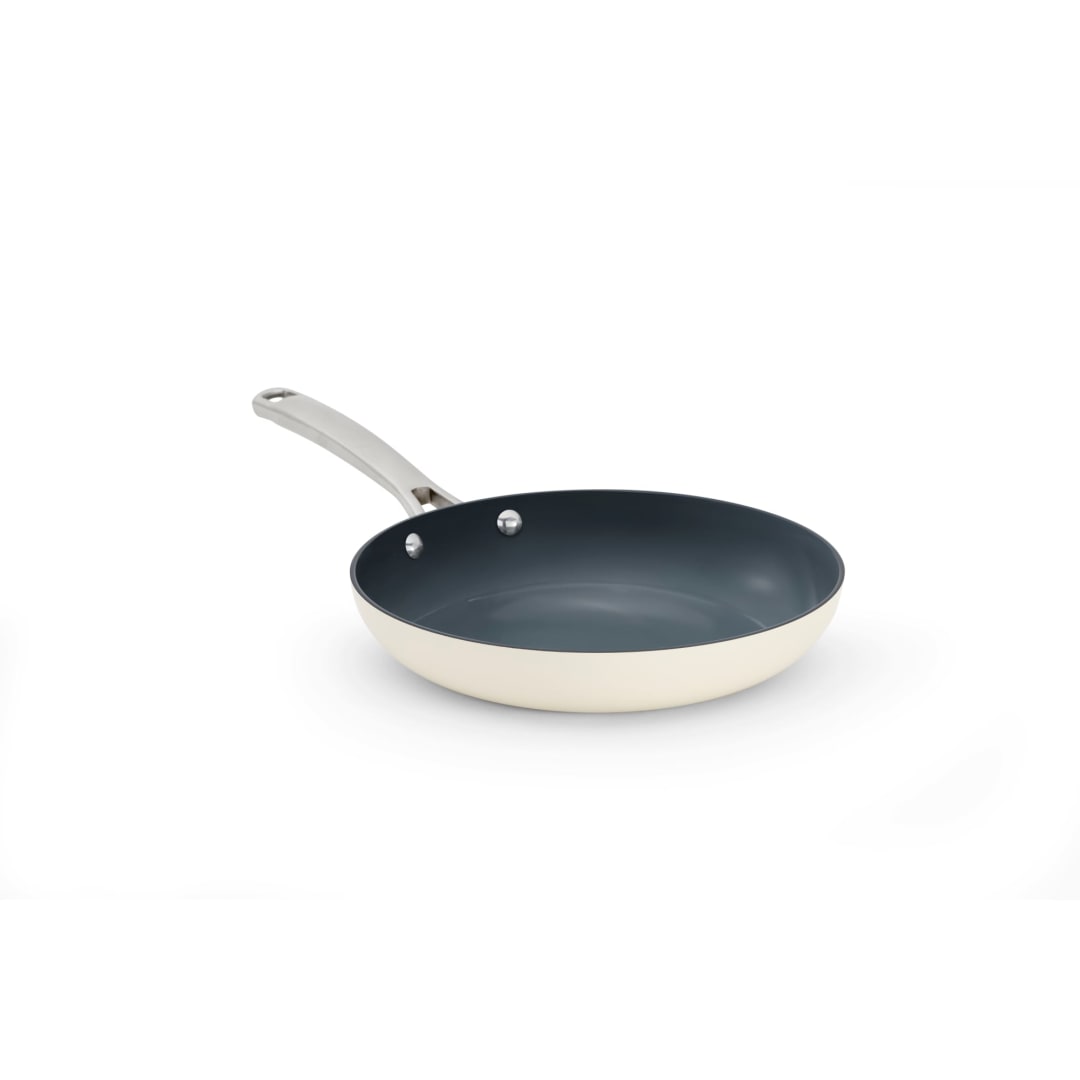 Calphalon Ceramic Nonstick 10 inch Frying Pan, Easy Cleanup Ceramic Pan for Searing, Sauteing, PFAS-Free Cookware, Dishwasher Safe, Metal Utensil Safe, Oven Safe, Flour