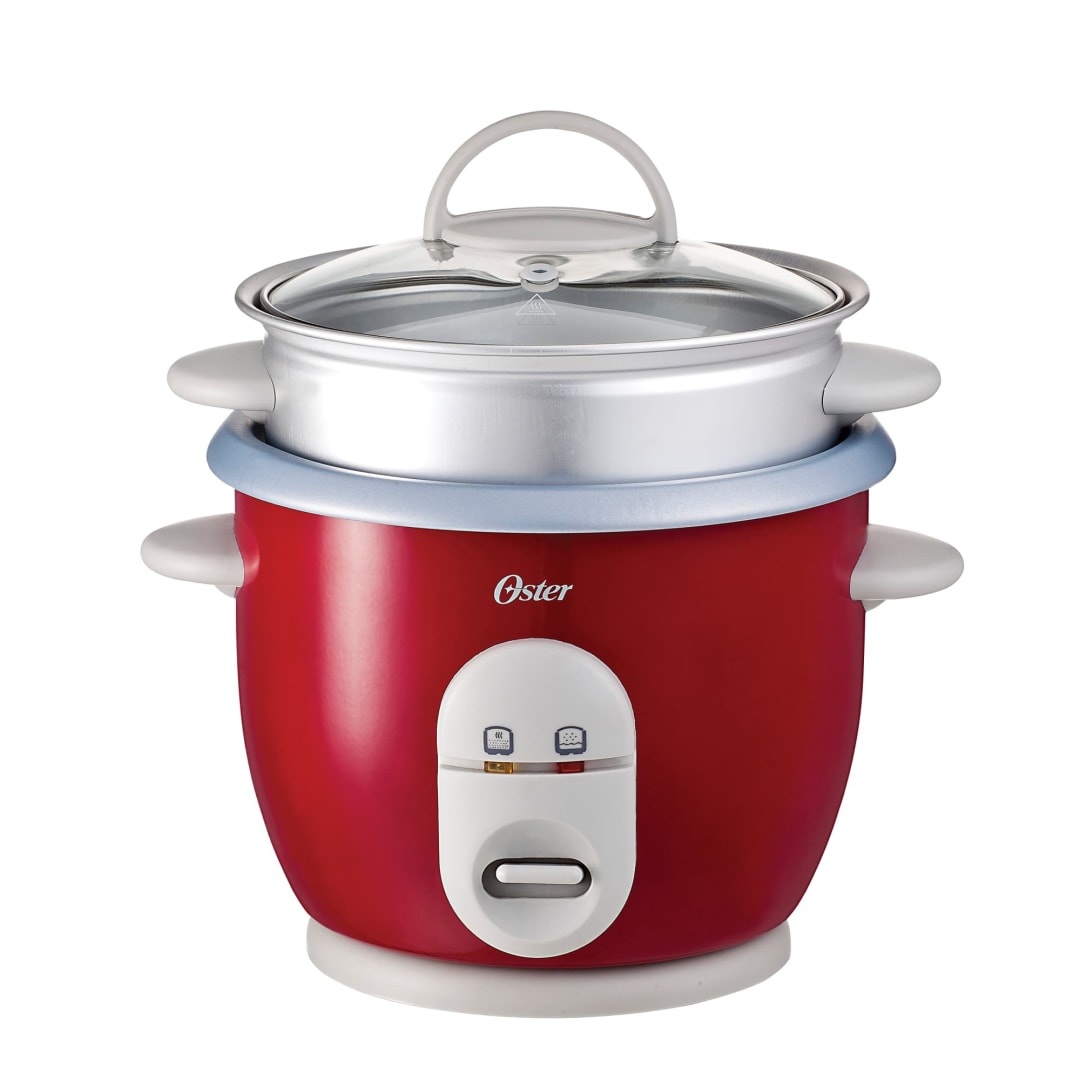 Oster® Rice Cooker with Steamer | 0.6 Litres | 350 W | Red [CKSTRC4723]
