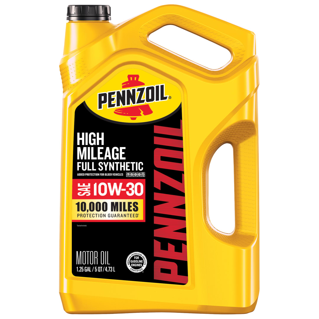 Pennzoil High Mileage Full Synthetic 10W-30 Motor Oil, 5 Quart