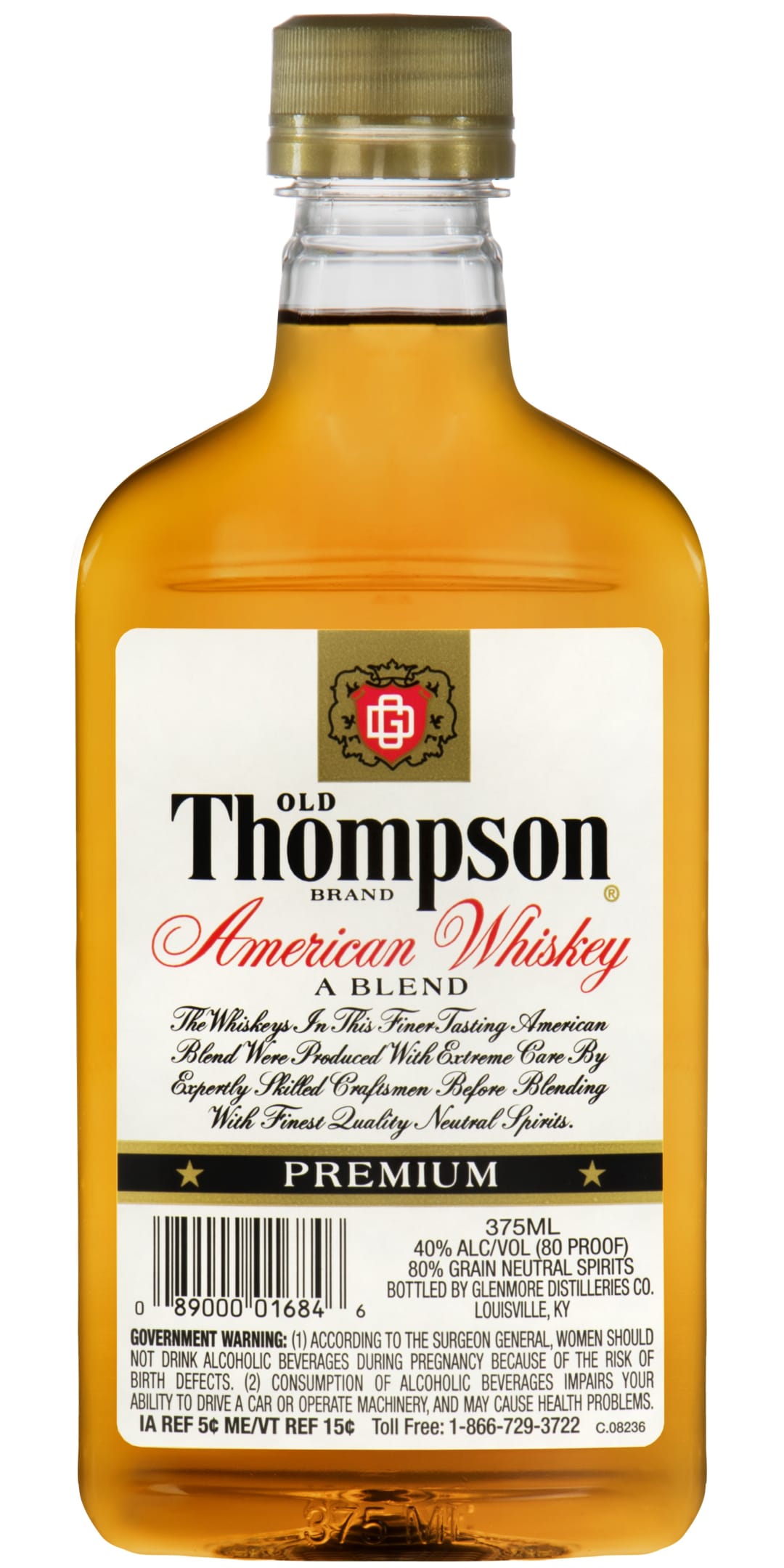 Old Thompson Blended American Whiskey 375ml 80 Proof