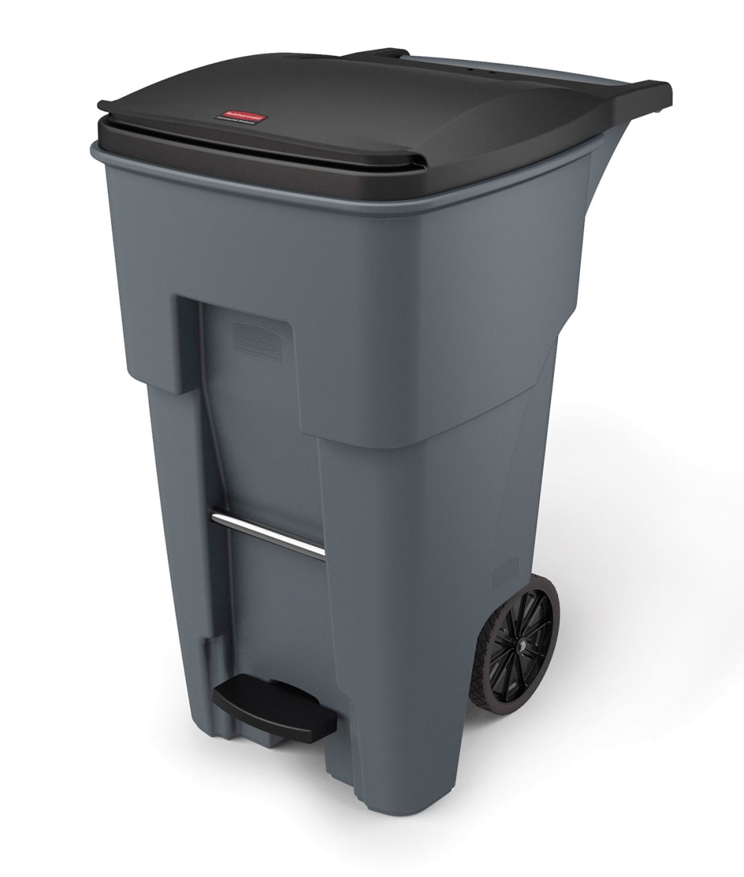 BRUTE® 65 Gal Step On Rollout Container Gray