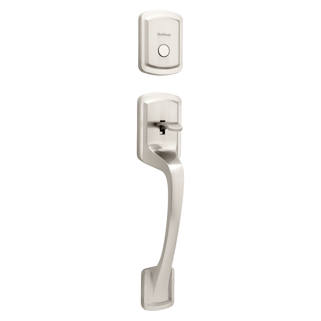 Prague Dummy Handleset Exterior Set Only in Satin Nickel
