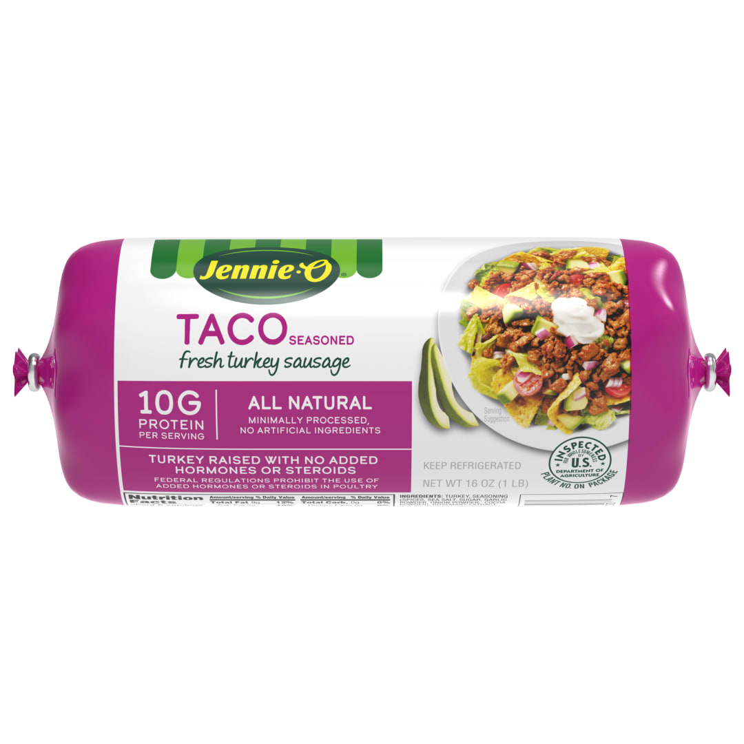JENNIE-O Taco Seasoned Ground Turkey Sausage - 1 lb. chub