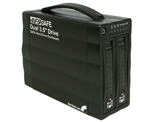 Dual 3.5" Drive eSATA to SATA HD Enclosure