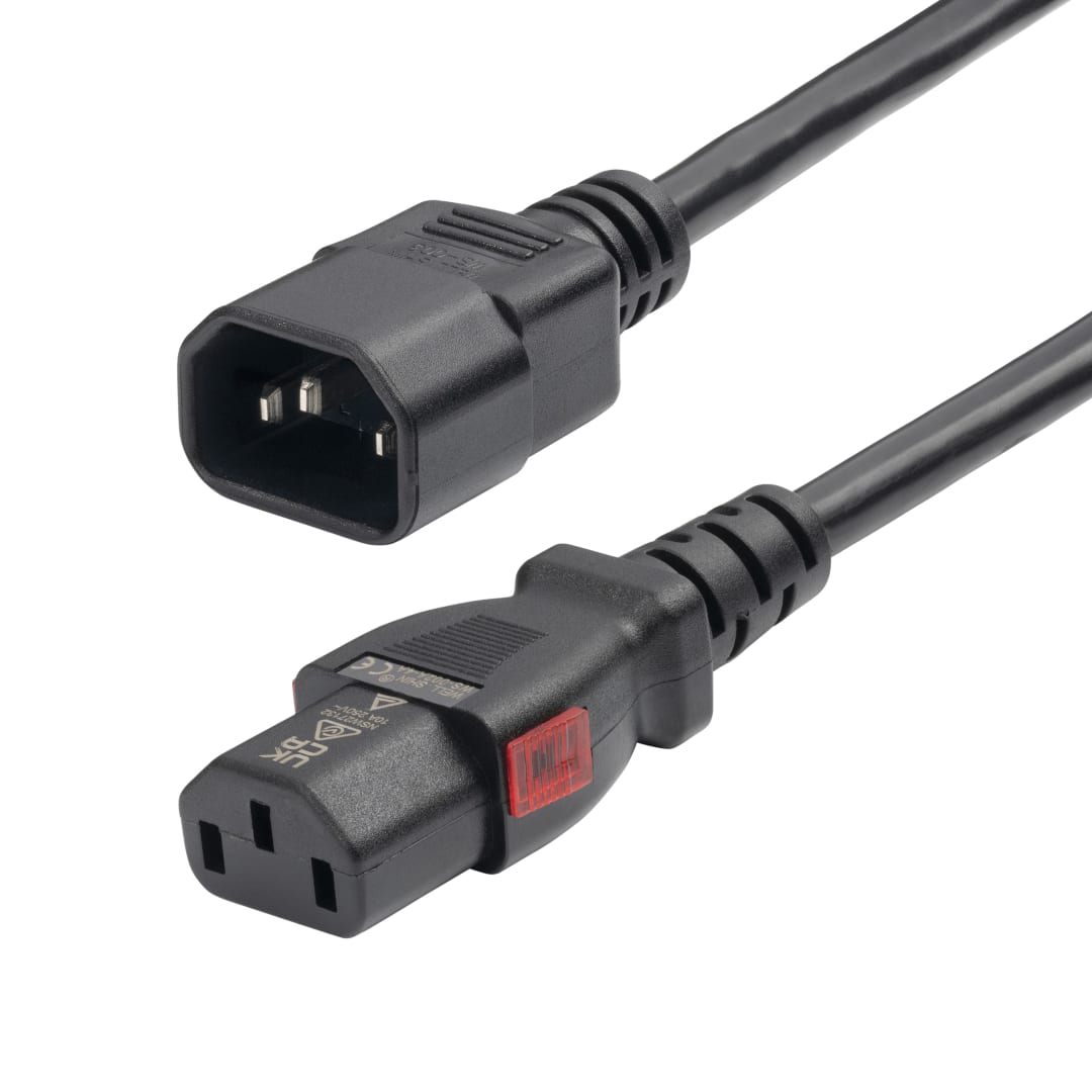 Power Extension Cord, Locking C13 to C14 PDU Style - 10A, 25