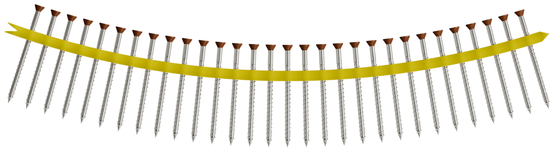 Simpson Strong-Tie DTH212S305TN01 Trim-Head Screw — Sharp Point (Collated) — #7 x 3-1/2 in. #2 Square Type 305 Tan 01 (1000-Qty)