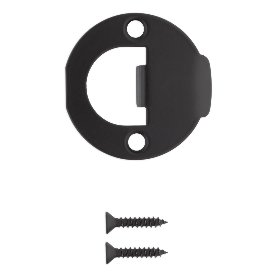 Round Circle Strike for Knob/Lever in Matte Black or Venetian Bronze Finish