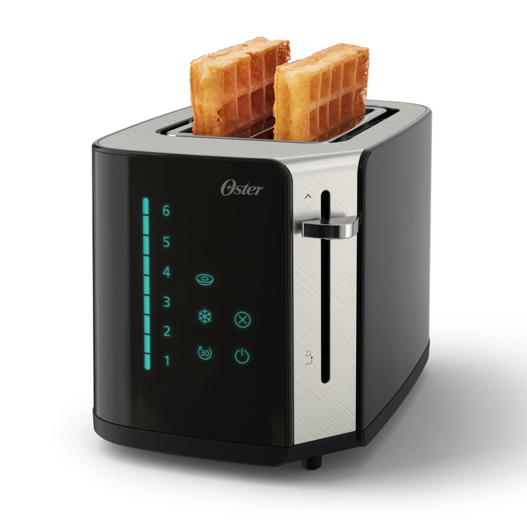 Oster® 2-Slice Touchscreen Toaster with Digital Controls, Black with Stainless Steel Accents