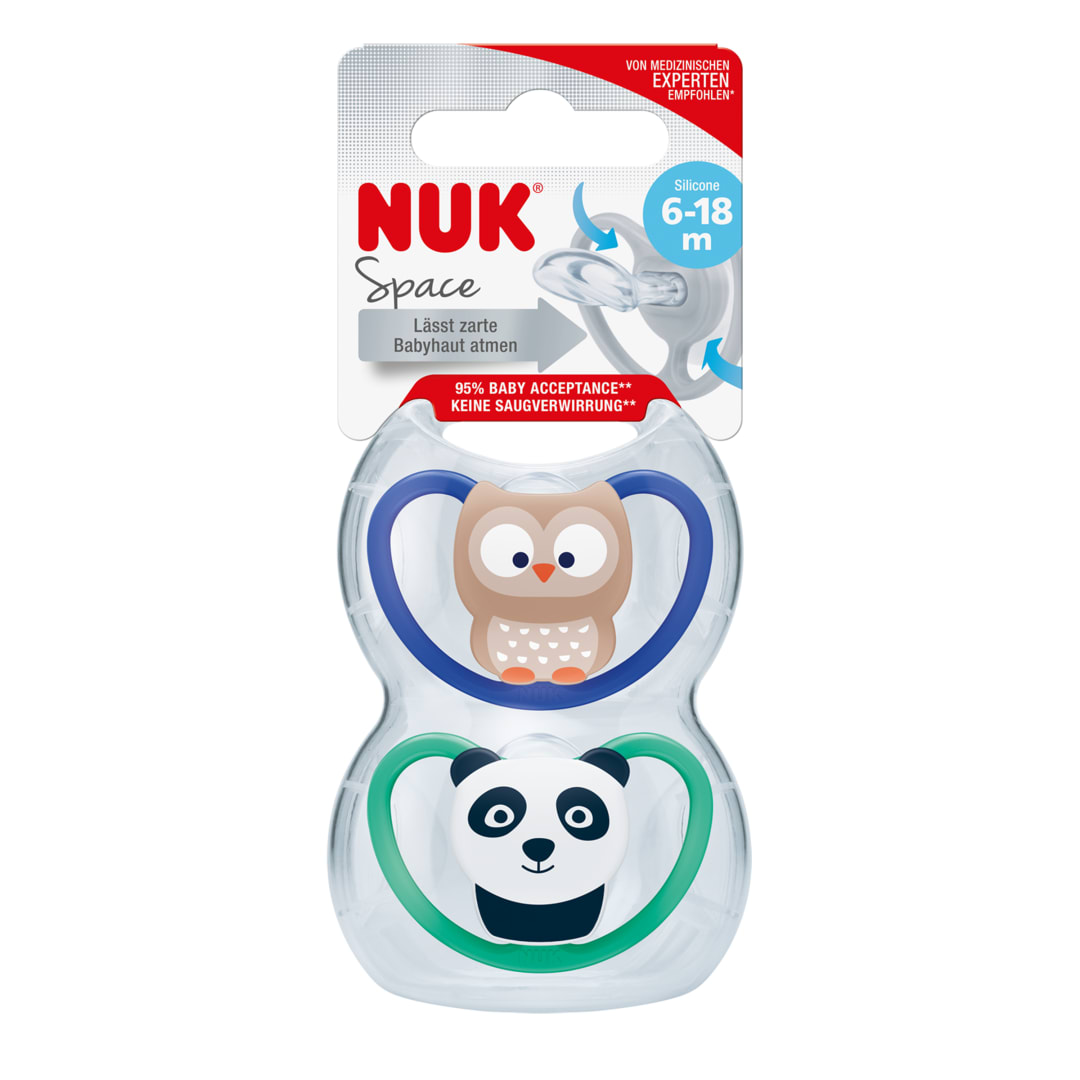 NUK SPACE SOOTHER 6-18M SIL 2/BOX