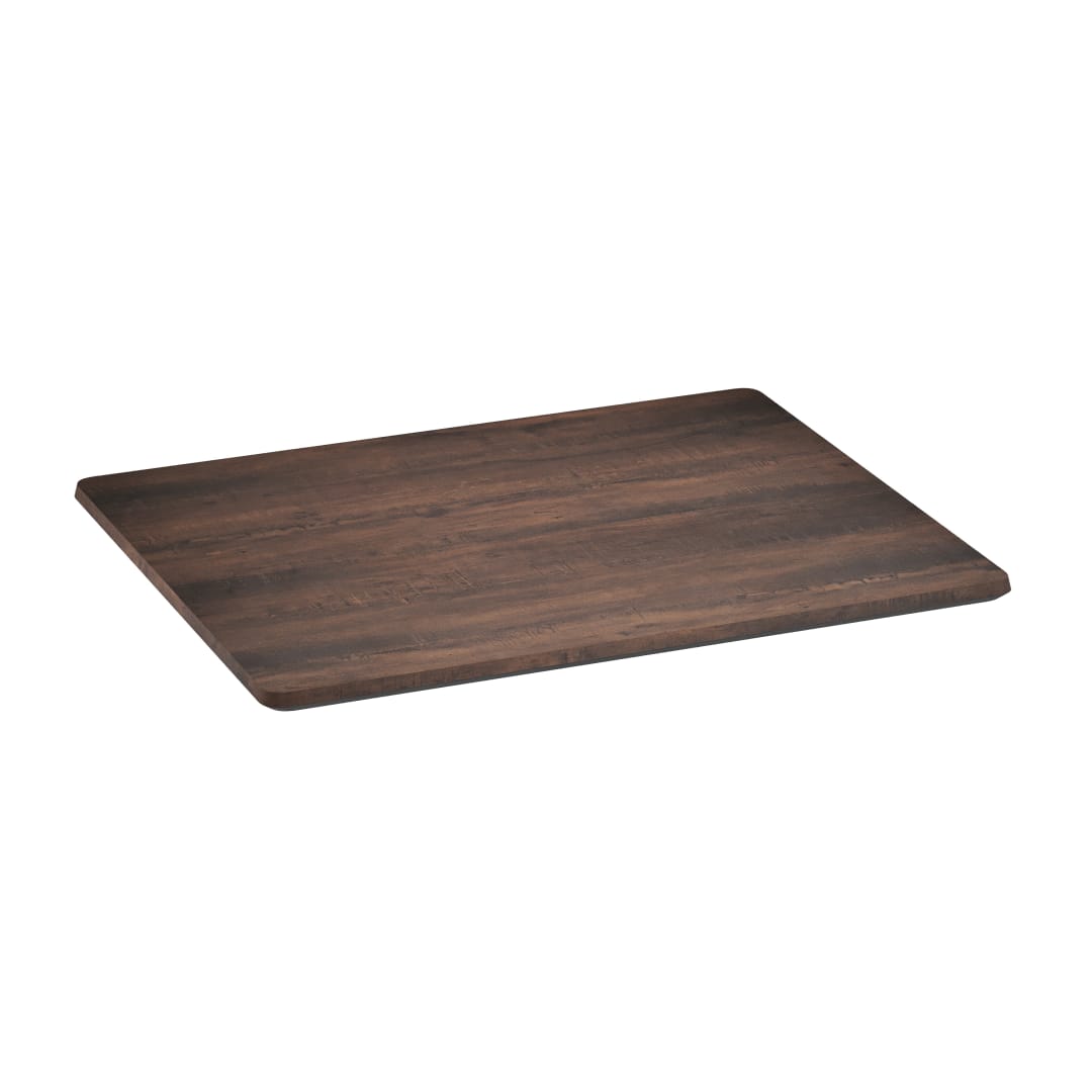 TopGuard 24" x 30" Dark Brown Outdoor Tabletop with Seamless Surface Technology, Moisture, Scratch, Heat, UV Resistant