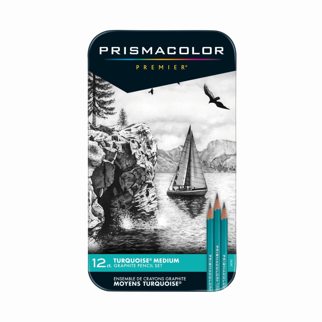 Prismacolor® Premier® Turquoise Graphite Sketching Pencils, Medium Leads, 12 Pack