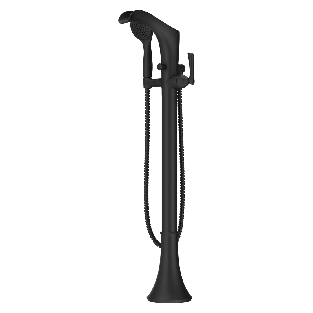 Rhen Tub Filler with Handshower in Matte Black