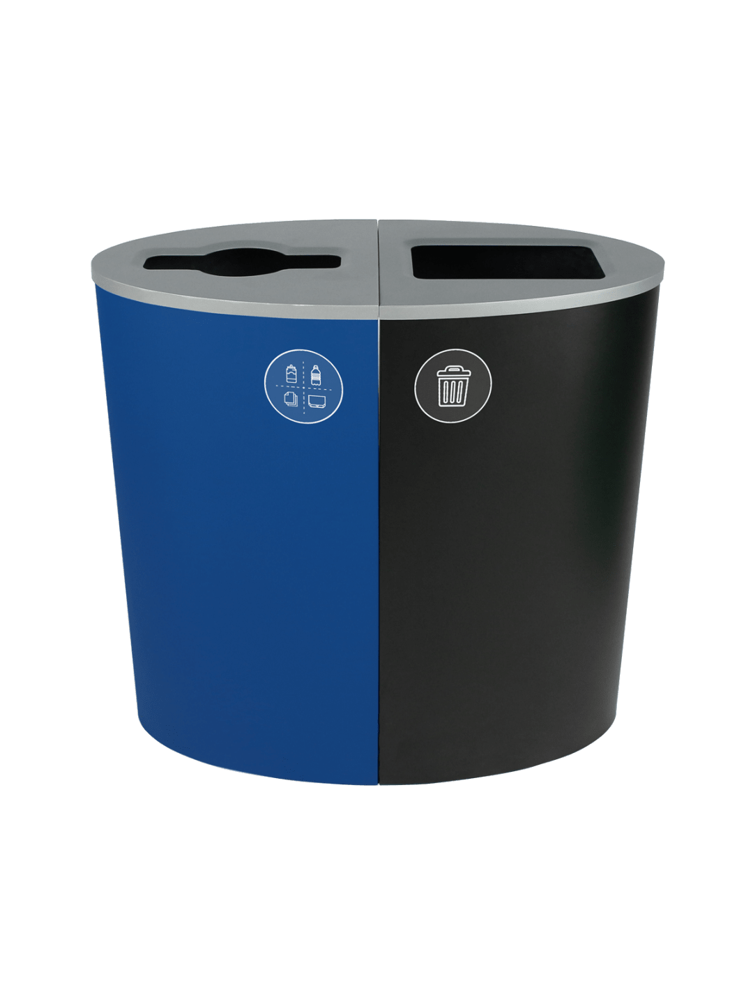  SPECTRUM - Double - Kit - Mixed Recyclables-Waste - Mixed-Full - Blue-Black