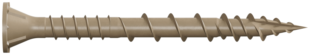 Simpson Strong-Tie DSVT2R1LB Deck-Drive™ DSV WOOD Screw — #10 x 2 in. T-25, Flat Head, Quik Guard®, Tan (1 lb.) (Pack of 10)