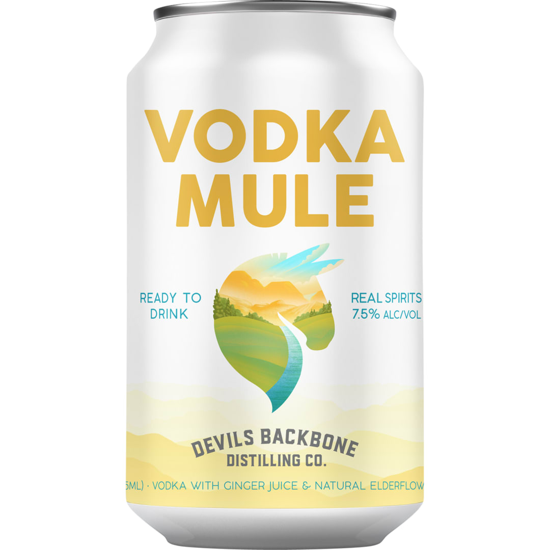 Devils Backbone Distilling Co. Vodka Mule Ready to Drink Canned Cocktail 7.5%, 12 fl. oz. Can
