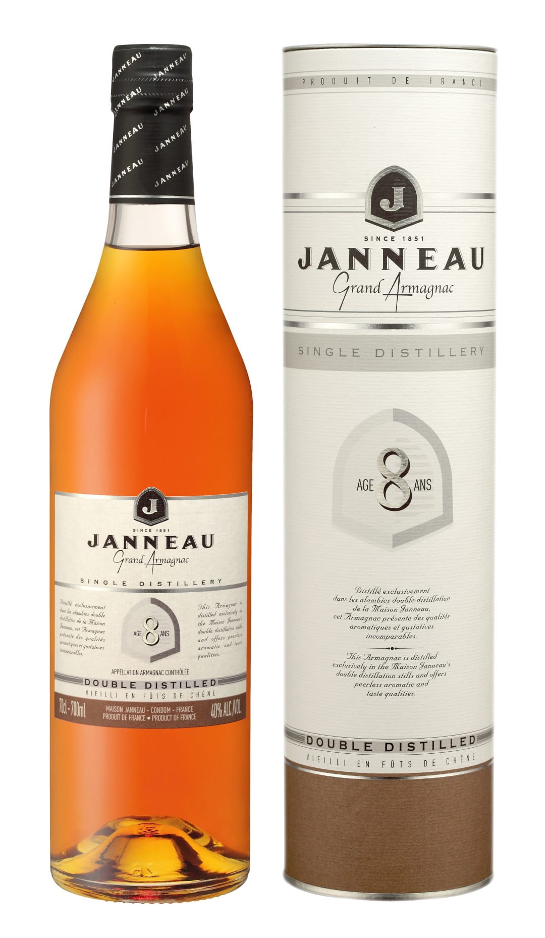 Janneau 8 Year Aged Single Distillery Grand Armagnac 750ml 80 Proof