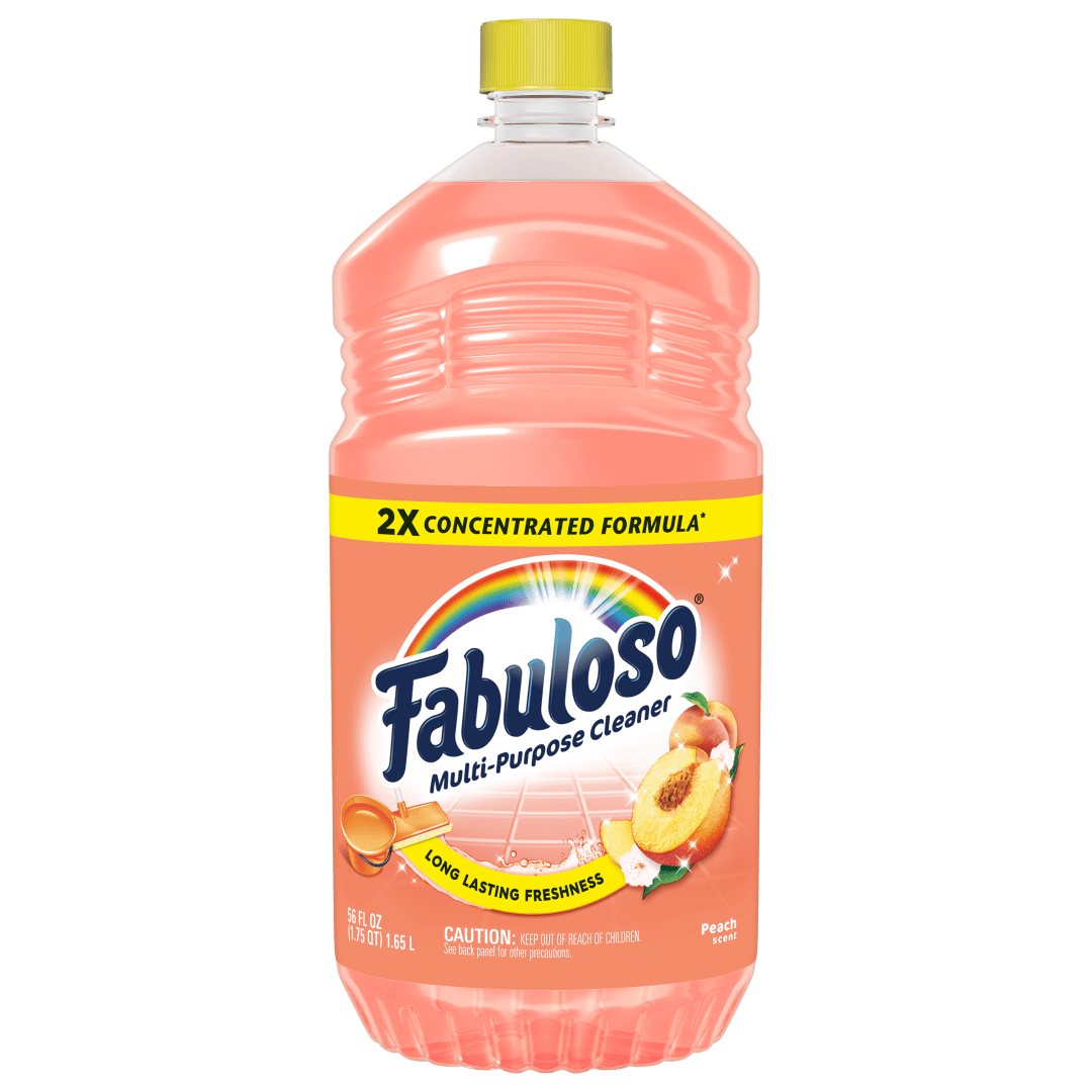 Fabuloso 2X Multi-Purpose Cleaner, No Rinse Floor Cleaner, Long-Lasting Freshness, Peach Scent, 56 fl oz