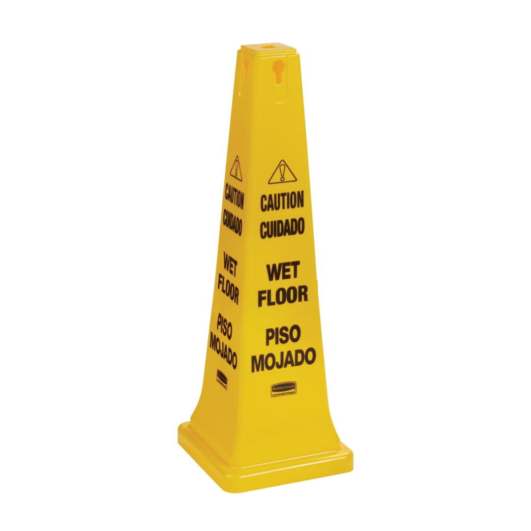 Rubbermaid Commercial Products "Caution Wet Floor" Safety Cone, 36", Yellow