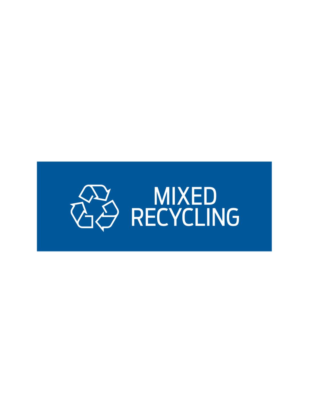 RISE - Triple - Sign - Mixed Recycling - Blue