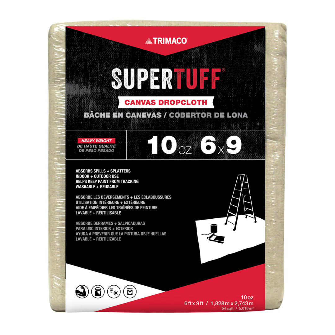 SuperTuff® Canvas Dropcloth, 10oz, 72x9'
