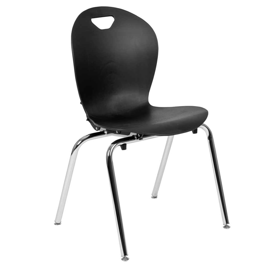 Mickey Advantage Titan Black Student Stack School Chair - 18-inch