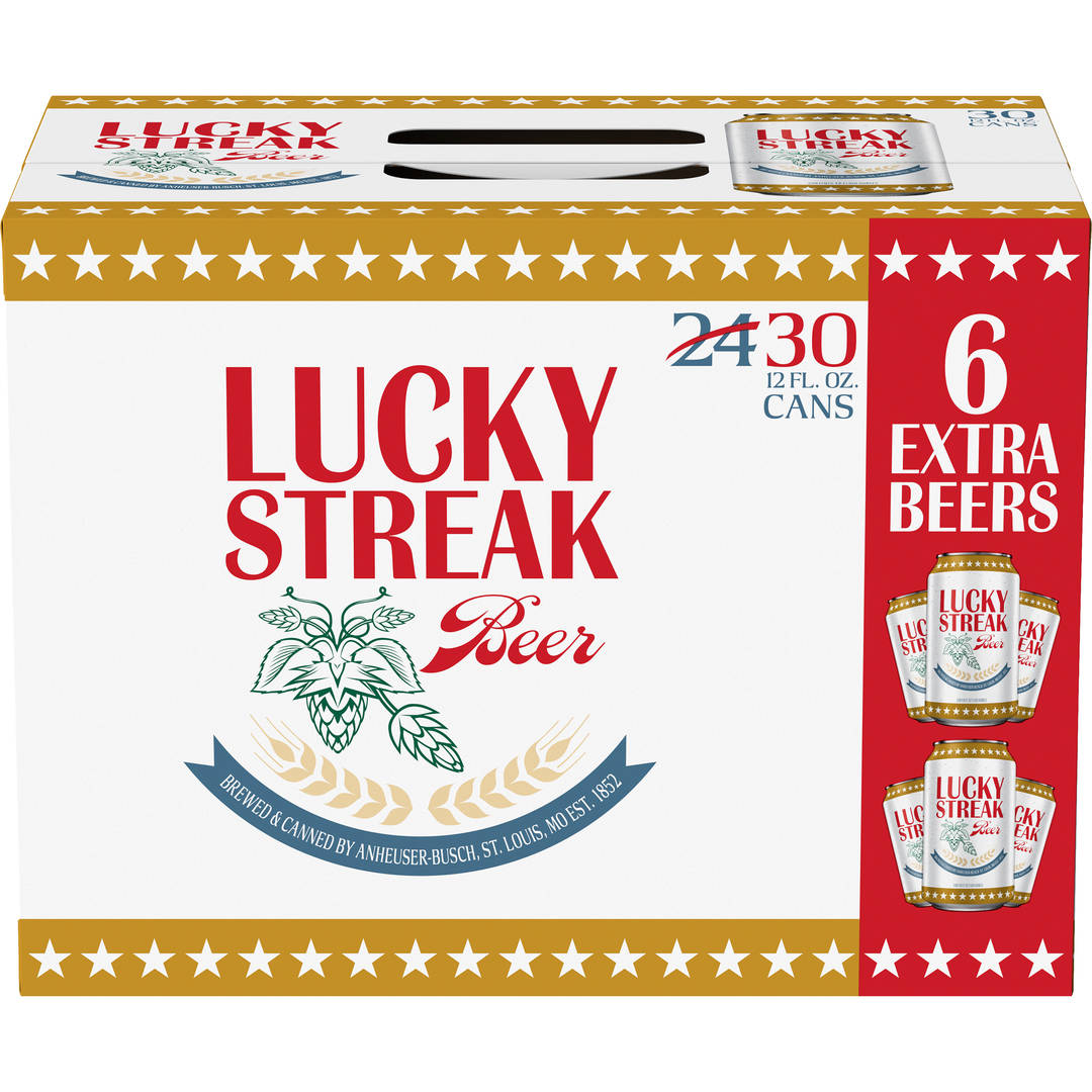 Lucky Streak Beer, 30 Pack 12 fl. oz. Cans