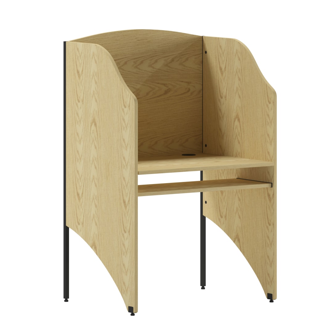 Kevin Starter Study Carrel in Oak Finish