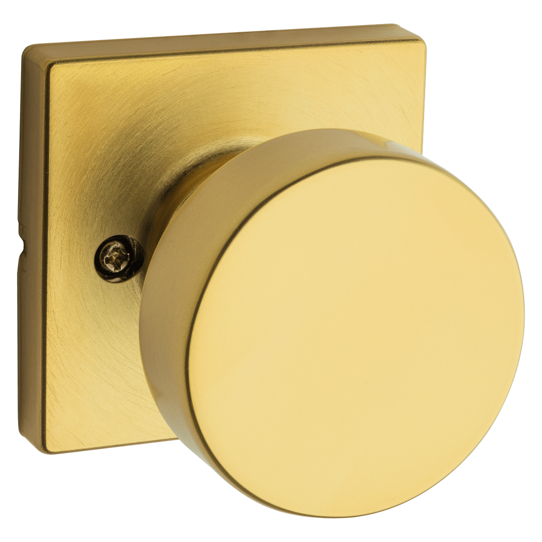Pismo Square Half-Dummy Knob in Satin Brass