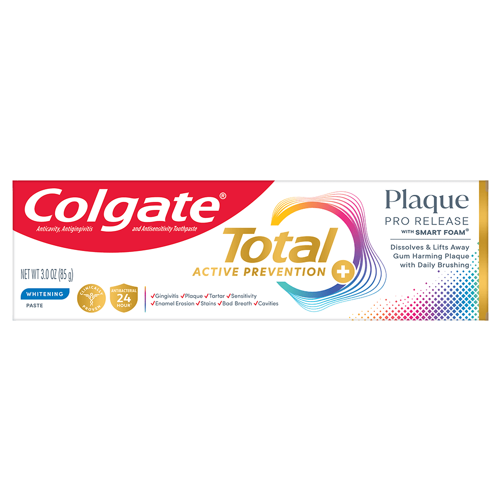 Colgate Total Plaque Pro Release Whitening Toothpaste, 3.0 oz