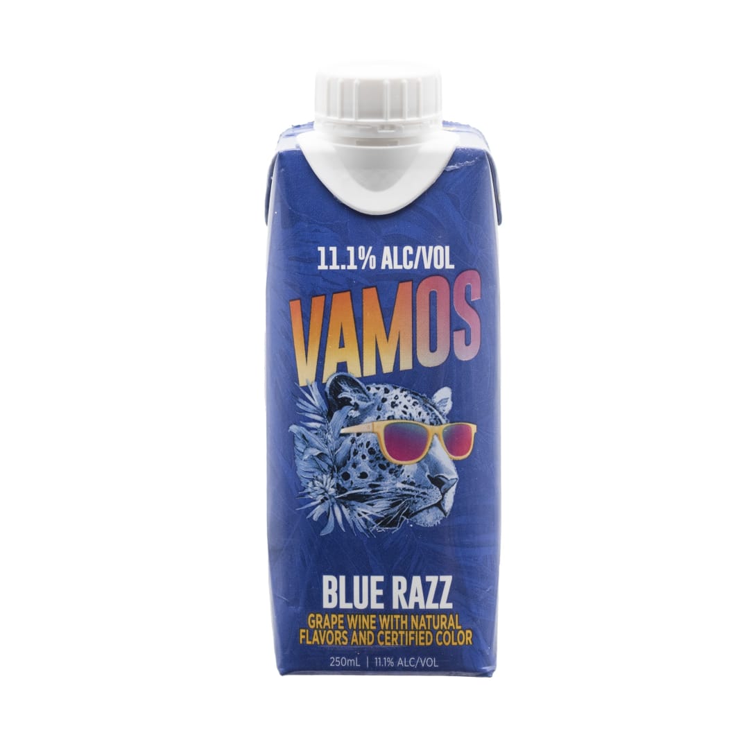 Vamos Blue Raspberry Wine Based Cocktail 250ml 22 Proof