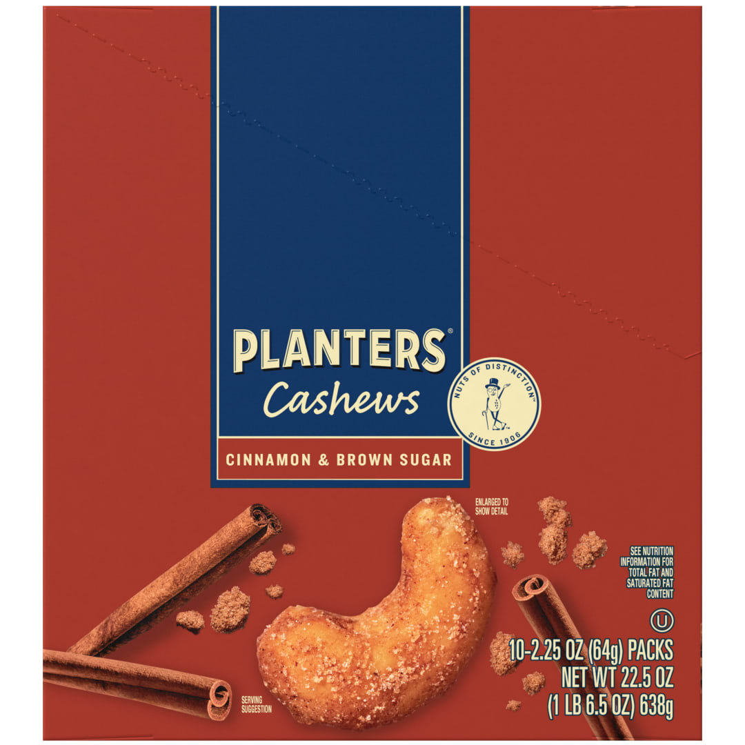 PLANTERS Cashews Cinnamon Brown Sugar