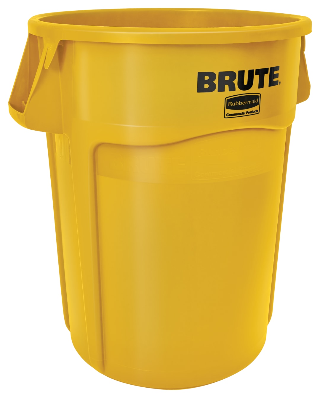 Rubbermaid Commercial Products BRUTE 44 Gallon Yellow Outdoor Trash Container