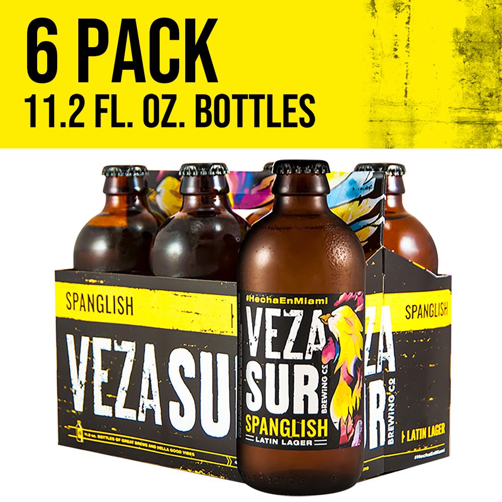Veza Sur Brewing Co. Spanglish Latin Lager, 6 Pack 11.2 fl. oz. Bottles