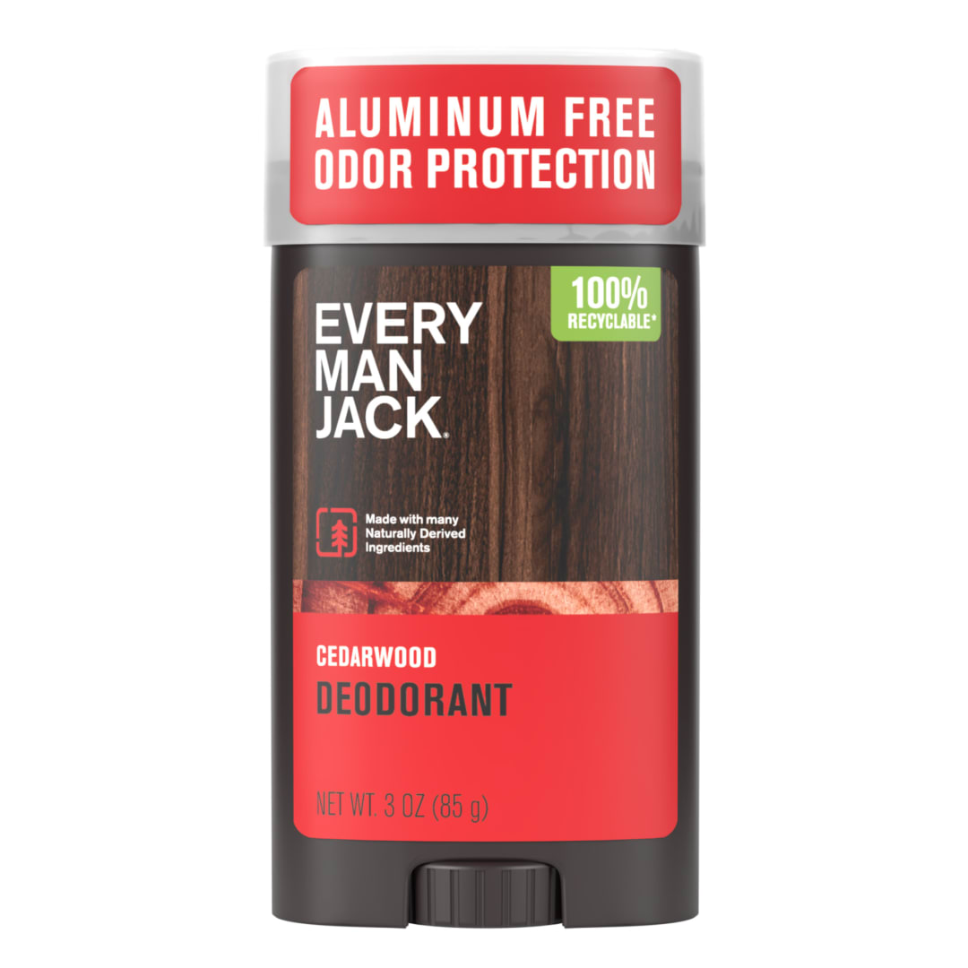 Every Man Jack Cedarwood Aluminum-Free Deodorant for Men, Naturally Derived, 3 oz