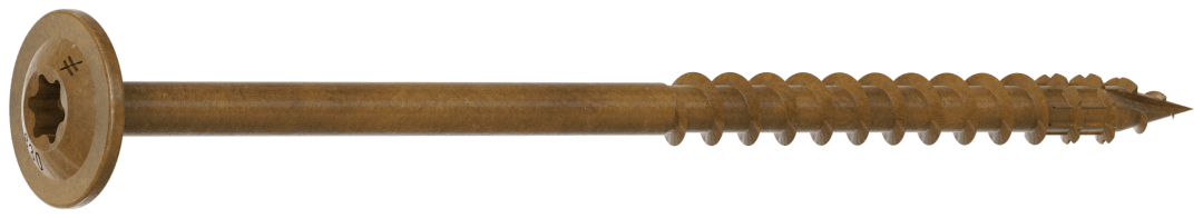 Simpson Strong-Tie CBT08300R50 Wafer-Head Construction Screw — #8 x 3 in. T20, Quik Guard®, Tan (50-Qty)