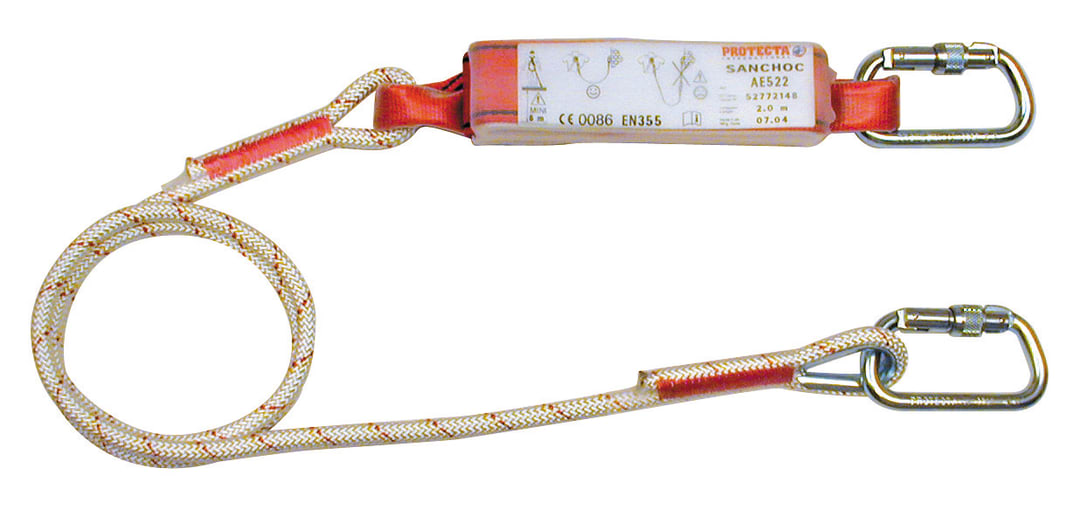 3M™ Protecta® Sanchoc™ Shock Absorbing Lanyard, Kernmantle Rope, Single Leg,1.50 m, AE522/1