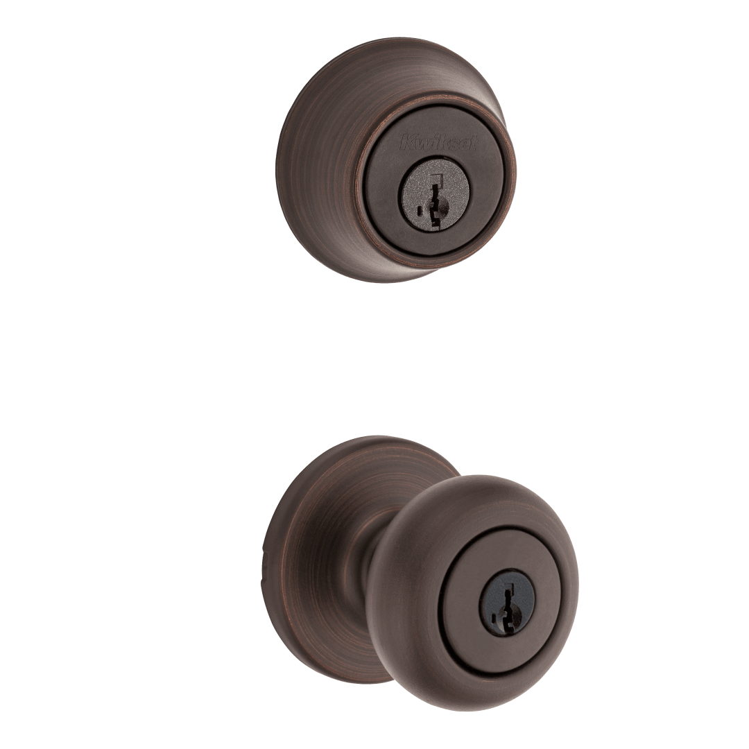 Cove Doorknob Combo Pack in Venetian Bronze featuring SmartKey Security