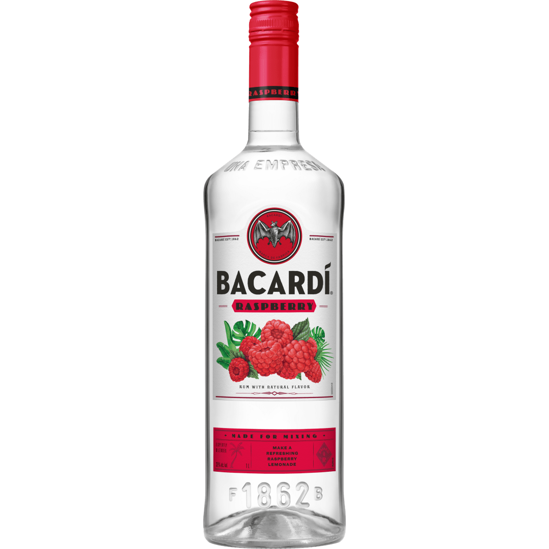 Bacardi Raspberry Rum, Gluten Free 35% 1L