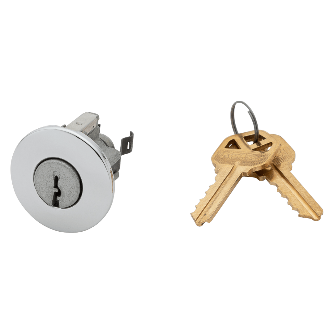 Pin &amp; Tumbler Cylinder &amp; Cover for Tylo Knob in Polished Chrome
